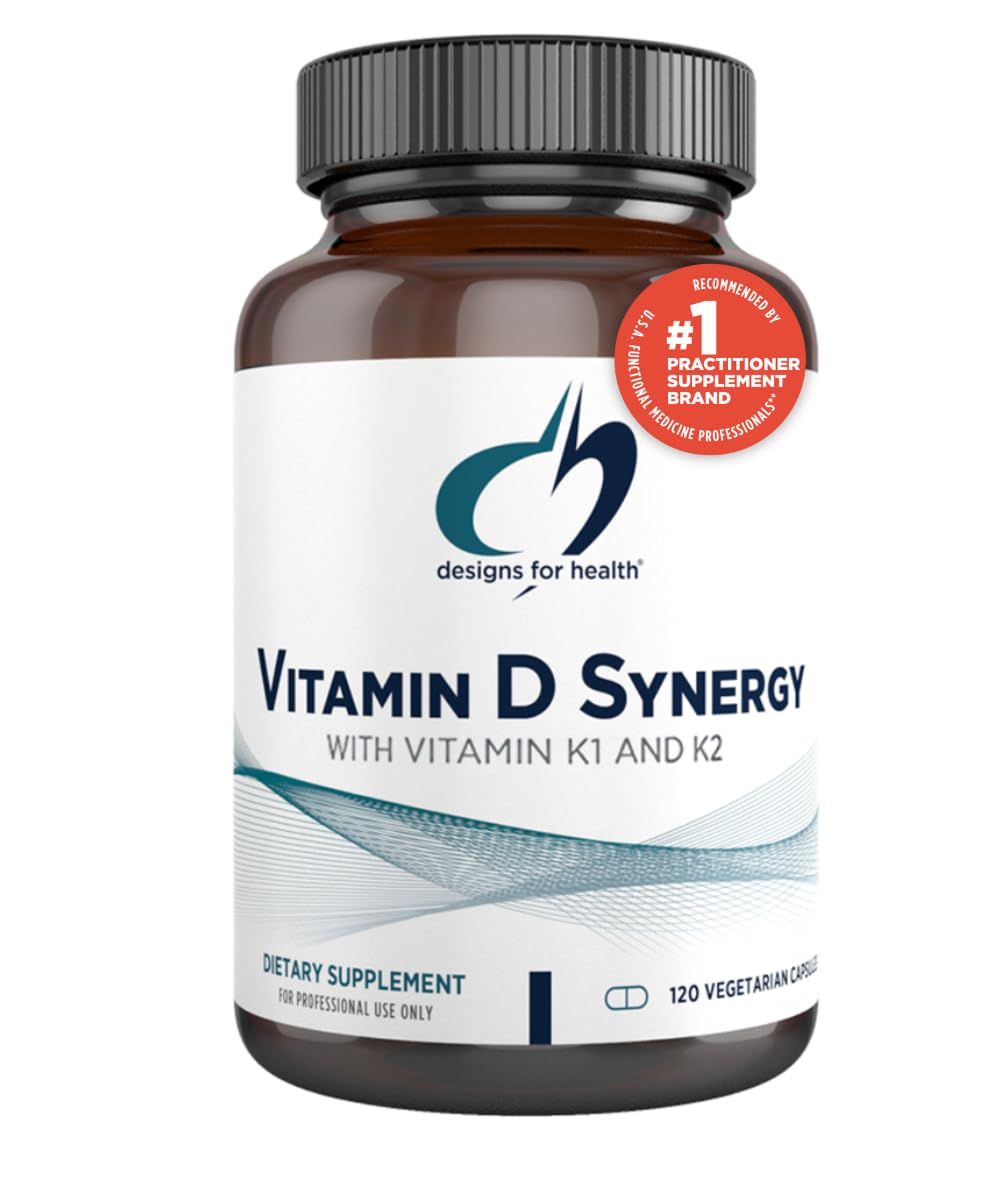 Designs for Health Vitamin D Synergy - Supports Bone Health and Immune Health for Adults (120 Capsules)  
Designs for He