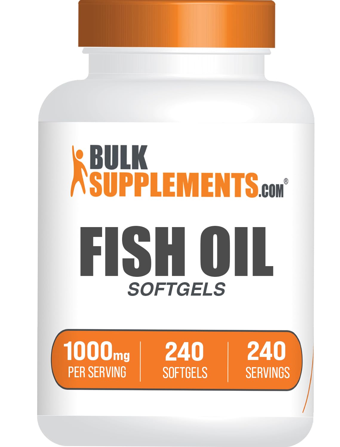 BulkSupplements.com Fish Oil 1000mg Softgels - Omega 3 Supplements, Gluten Free - Healthier You, Supporting Cardio Healt